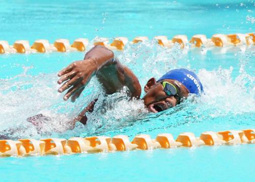 M Tauhidi Fatahilah, atlet para renang Indonesia saat mengikuti pertandingan hari ke 5 cabang para renang dalam rangka 11th ASEAN Para Games 2022. di GOR Jatidiri Semarang, Jawa Tengah, Jumat, 5 Agustus 2022. (Foto: INASPOC/Sportsmoment/Erly Bahtiar)