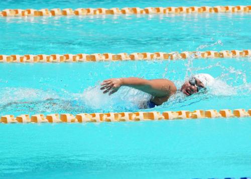 Nor Aimah Atlet Para Renang Indonesia dalam rangka 11th ASEAN Para Games 2022. di GOR Jatidiri Semarang, Jawa Tengah