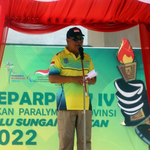 Sambutan Gubernur Kalimantan Selatan Sekaligus membuka acara secara resmi Pekan Paralympic Provins (PEPARPROV) IV Hulu Sungai Selatan 2022