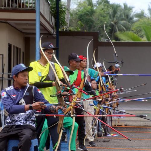 Pelaksanaan Para Archery Peparprov IV HSS 2022 bertempat di Lapangan Panahan H. Fi'i Jalan Pahlawan Kandangan