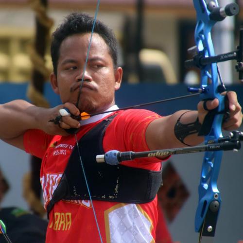 Sadikin - Salah satu atlet yang pernah berlaga di ajang Asean Para Games Solo tahun 2022 juga ikut berlomba pada Peparprov IV HSS 2022