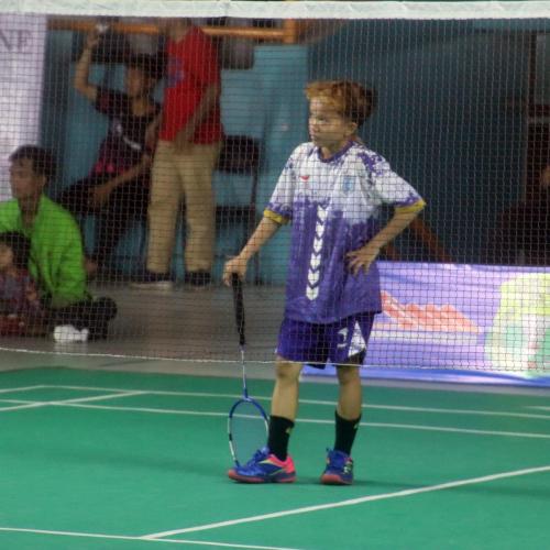 Salah satu atlet Para Badminton dari Kabupaten Banjar yang ikut berlaga di Peparprov IV HSS 2022 yang turun di Klas SS6 tunggal Putri