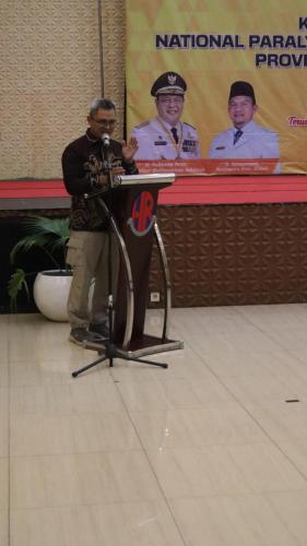 Sambutan Dinas Kepemudaan dan Olahraga Provinsi Kalimantan Selatan di Pelantikan Kepengurusan NPCI Provinsi Kalimantan Selatan masa bakti 2023-2028