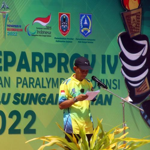 Sambutan Ketua Umum NPC Prov. Kalsel pada pembukaan Peparprov IV HSS 2022