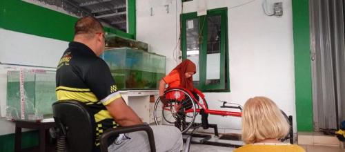 Latihan Rutin Pelatprov Tahun 2022 Cabang Olahraga Atletik Balap Kursi Roda
