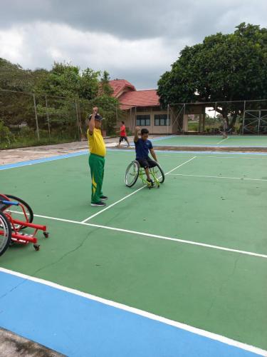 Latihan Rutin Pelatprov Tahun 2022 Cabang Olahraga Tenis Kursi Roda