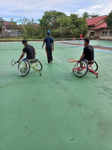 Latihan Rutin Pelatprov Tahun 2022 Cabang Olahraga Tenis Kursi Roda