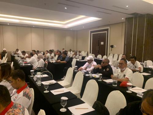 Menghadiri Rakernas NPC Indonesia tahun 2023 pada tanggal 13 - 16 Februari 2023 bertempat di Hotel Grand Mercure Solo Baru Jawa Tengah