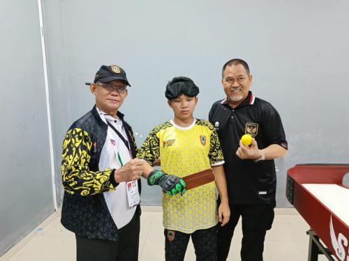 Tim Monitoring mengunjungi kontingen Kalimantan Selatan di ajang Pekan Paralympic Pelajar Nasional (Peparpenas) X Sumatera Selatan 2023