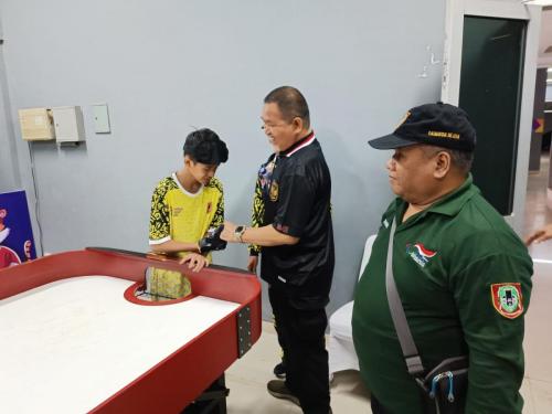 Tim Monitoring mengunjungi kontingen Kalimantan Selatan di ajang Pekan Paralympic Pelajar Nasional (Peparpenas) X Sumatera Selatan 2023