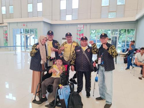 Tim Monitoring mengunjungi kontingen Kalimantan Selatan di ajang Pekan Paralympic Pelajar Nasional (Peparpenas) X Sumatera Selatan 2023